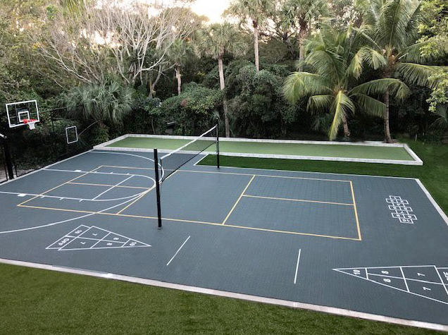 backyard shuffleboard court