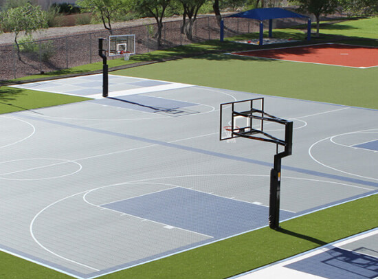 custom designed game court for commercial applications