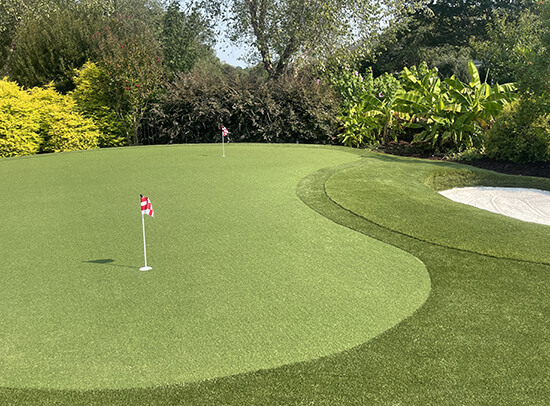 custom designed putting green